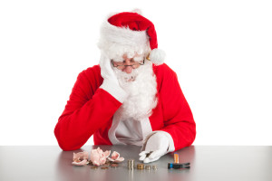 Santa counting coins