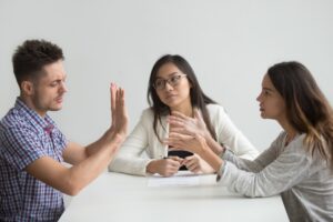 divorced couple in counseling